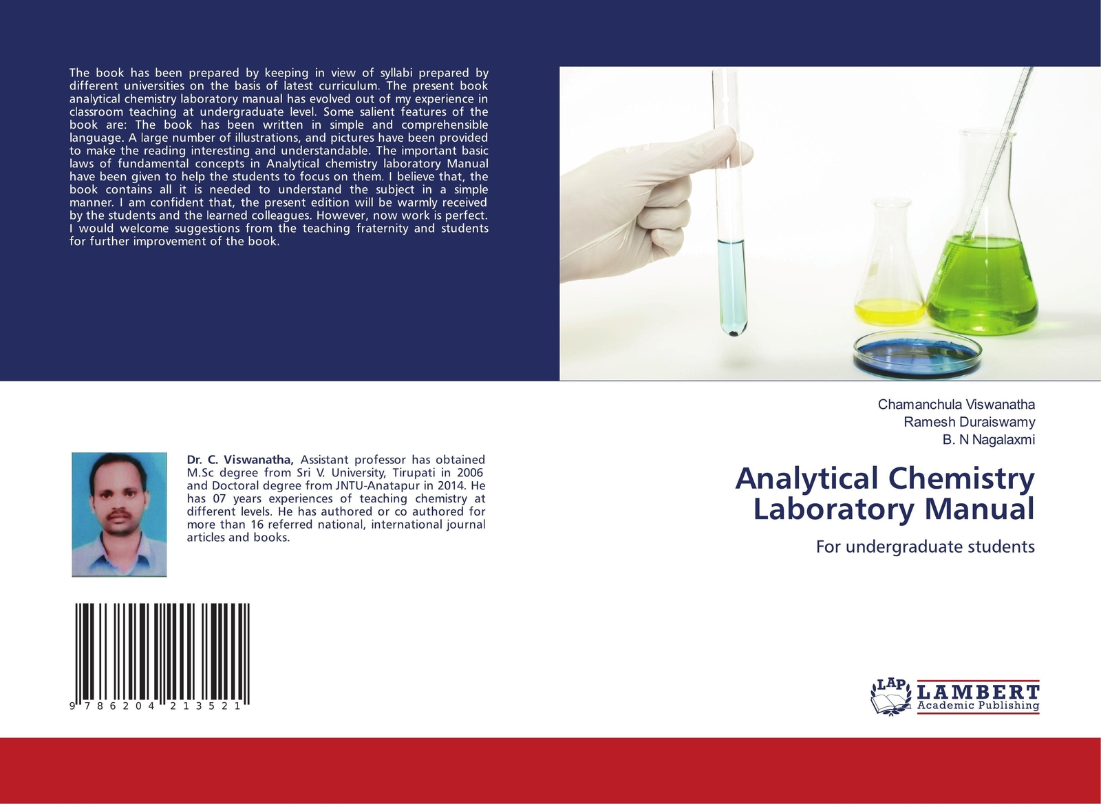 Analytical Chemistry Laboratory Manual For undergraduate students