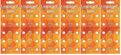 1000 AG10 LR1130 LR1131 389A  Loopacel 1.5 Volt Alkaline Button Cell Batteries