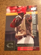 2009 Upper Deck Baseball # 961 Brandon Phillips NL Gold Glove Winner 2nd Base