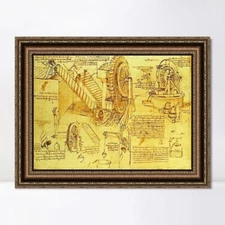 Framed Canvas Art Giclee Print Series#014 by Leonardo da Vinci Wall Art Decor