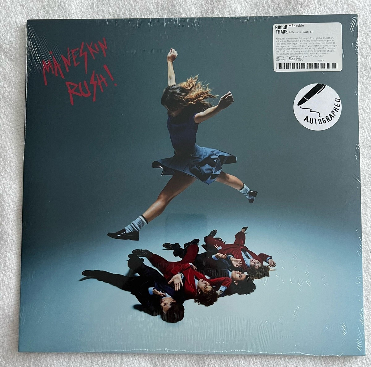 MANESKIN RUSH! ALBUM SIGNED INSERT VINYL RECORD AUTOGRAPH MANESKIN RUSH! ALBUM SIGNED INSERT VINYL RECORD AUTOGRAPH