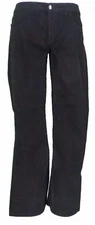 Mens Vintage 60s 70s Retro Black Bootcut Flared Cords