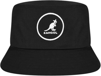 Kangol Unisex K2117SP Cotton Bucket Hat Black Size S NEW $60