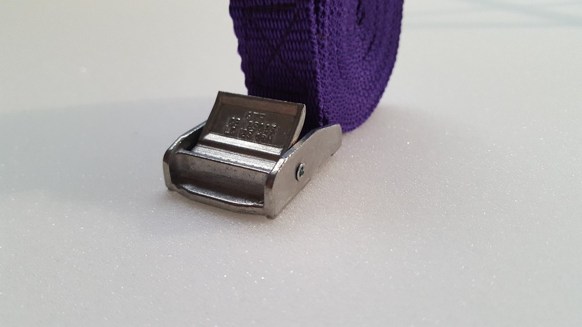 10 Heavy-Duty Cam Buckle Straps - 25mm Wide, 2.5m Long, 250kg Capacity - Purple, UK Made
