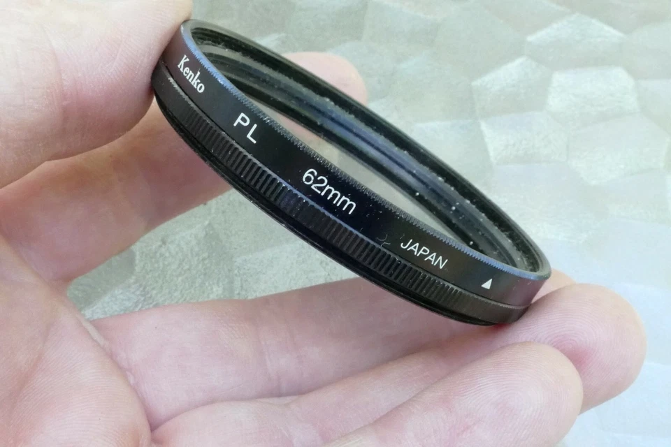 Filtro de lente polar polarizante Kenko PL de 62 mm  Foto 3 de 4
