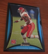 BRANDON CARR * RC ROOKIE #BC40 KC CHIEFS - GRAND VALLEY STATE 2008 BOWMAN CHROME