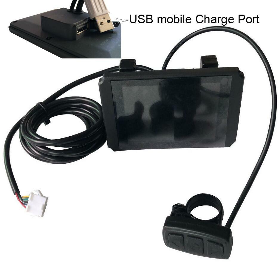 24V/36V/48V Electric bike speed meter ebike color waterproof LCD