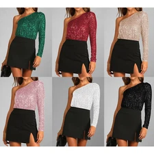 Women Leotard Dating Night Jumpsuit Party Bodysuit Sheer Bodycon Long Sleeve