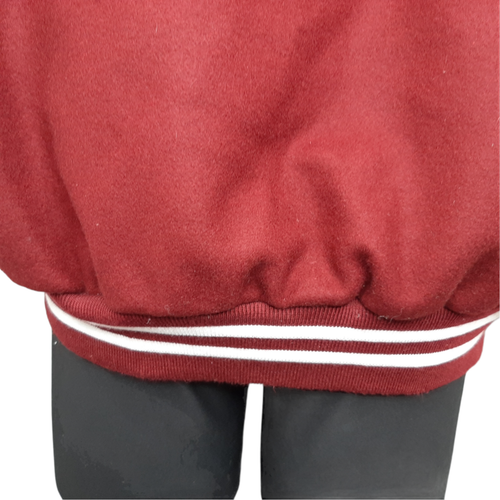 Sidwell Friends Mens XL Jacket Varsity Letterman Leather Wool Jacket RED WHITE - Picture 9 of 10