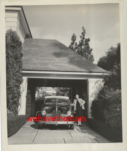 VINTAGE Rosalind Russell HOLLYWOOD HOME & CAR Early 40s PublicityPortrait COBURN