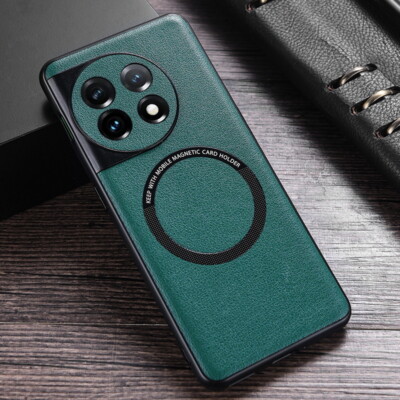 Magsafe OnePlus 11 11R 10 Pro 10R ACE2 Magnetic Case Cover Leather Protective Cover
