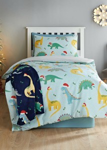dinosaur christmas bedding