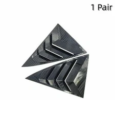 1 Pair Black Rear Side Window Quarter Louver Cover Fit For 2012-17 Toyota Camry