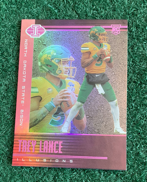 TREY LANCE - 2021 PANINI CHRONICLES DRAFT PICKS ILLUSIONS PINK ROOKIE CARD # 103