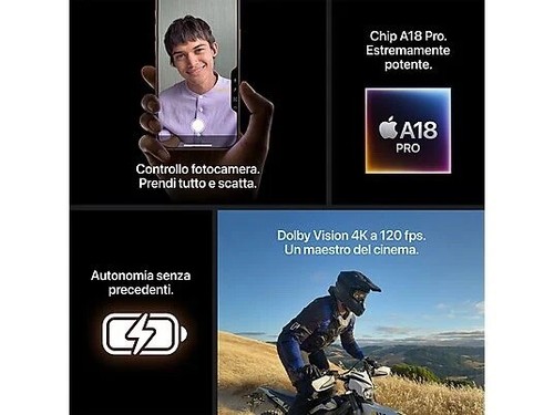 Apple iPhone 16 Pro 256GB Titanium Black Garanzia Apple - Foto 4 di 5