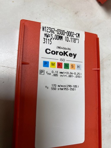 Lote de 10 piezas SANDVIK N123G2-0300-0002-CM 3115 - Imagen 2 de 7