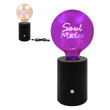 Table Lamps LED Bulb Neon Text Cordless Rechargeable Desk Lights Purple Pink Red