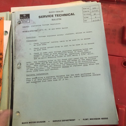 1972 Buick Dealer Service Bulletins - Foto 8 di 24