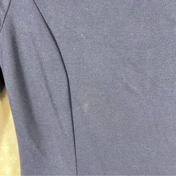 Abito donna Kate Spade tg 4 blu scuro tubino tasche plissettato classico cotone