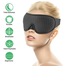 3D Sleep Mask Silk Men Women Dry Eye Mask Sleeping Padded Shade Cover Blindfold