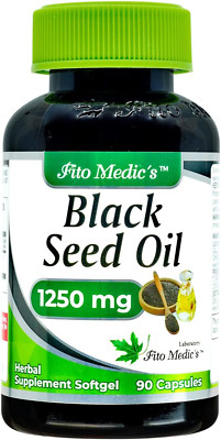 Organic Black Seed Oil 1250mg | 90 Softgel Capsules | Non-GMO | Gluten Free
