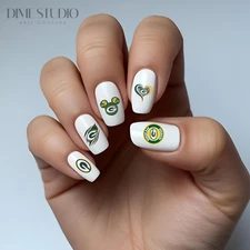 Wisconsin Green Bay Packers Nail Decals Waterslide Clear Overlay