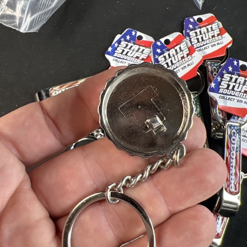 (12 Pc) Wholesale Lot! Vintage Colorado Bottle Cap Opener Key Chain State Metal - 第 6/6 張圖片