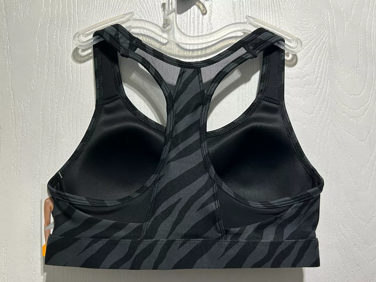 Avia Women Molded Cup Sports Bra Black Zebra Print Size Small 4-6