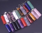 Natural Gemstones Cylinder Mixed Stone Reiki Chakra Healing Beads Pendant 8x23mm