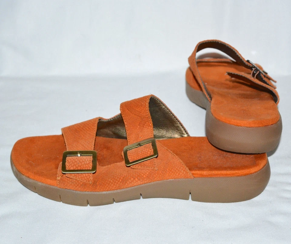 Aerosoles Mens Shoes Leather Slide Adjustable Strap Slip On Slippers Size10 - Image 3 of 4