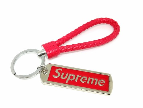 Red rope and metal Supreme Keychain 