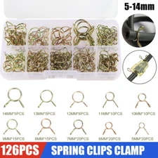 Fastener 5mm - 14mm Spring Clip Clamp Fuel Water Line Hose Pipe Air Tube Clamps