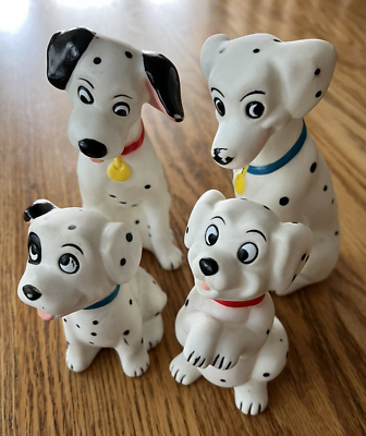 Disney 101 Dalmatians 4 Squeak Rubber Bath Toys Pongo Perdita 2