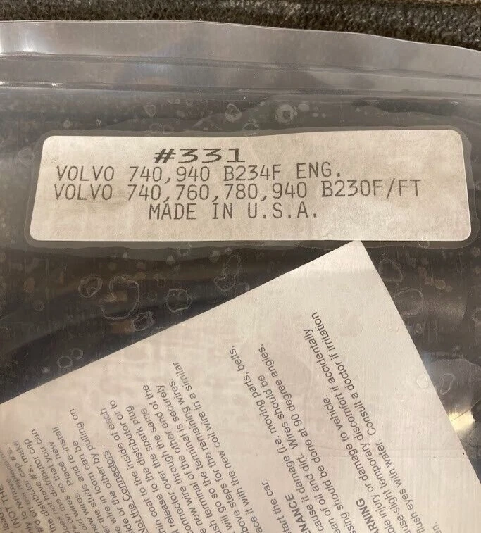 Juego de cables de bujías - 331 / 270880 - para Volvo 740, 760, 780 y 940 (1988-1995) Foto 3 de 3