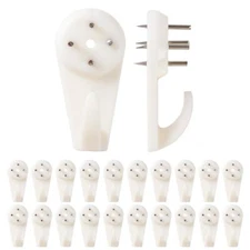 60 Pack Concrete Wall Hooks No Drilling Picture Hangers for Picture Artwork