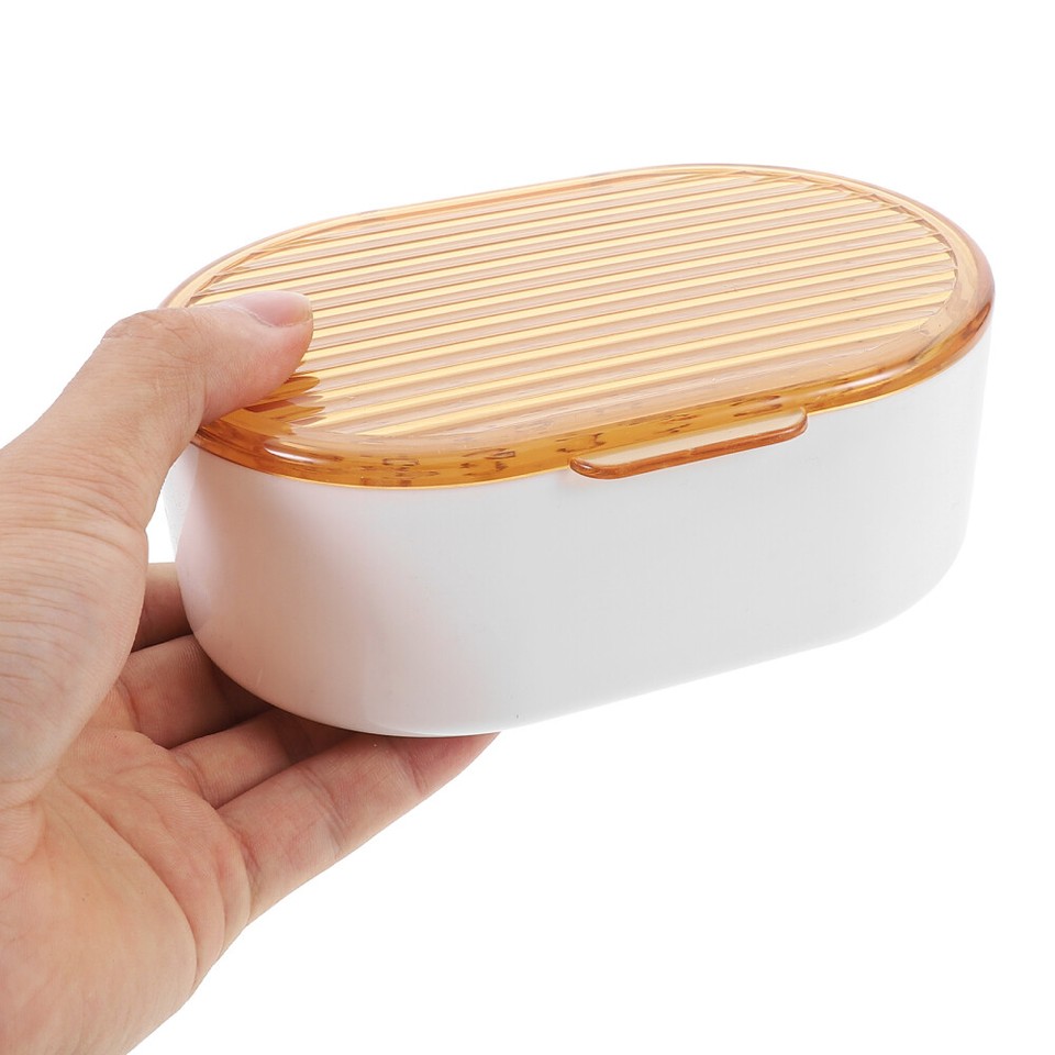 2 PCS Bar Soap Container Travel Light Luxury Storage Box Double Layer