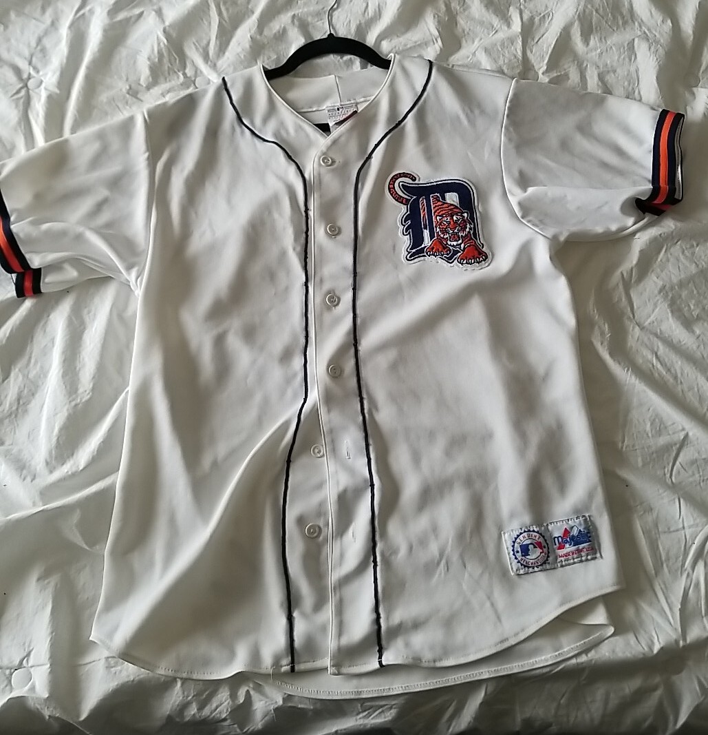 Vtg Detroit Tigers 1995 Alternate Game Worn Jersey Used MLB