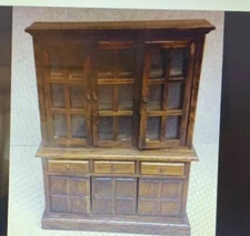 Dollhouse Miniatures Concord Wood China Closet in Original Box
