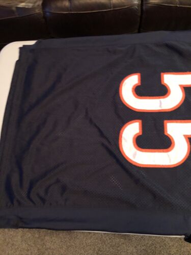 Rebook On Field NFL Chicago Bears Lance Briggs Jersey #55 Blue Mens Size 50 Wear - Picture 3 of 15
