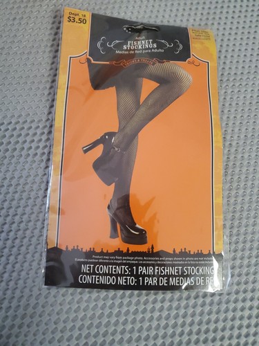 NEW 2 Pr Gothic Tights Halloween Fishnet Stockings Nylon NOS SpiderWeb Pantyhose - Bild 3 von 10