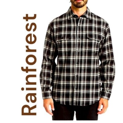 Rainforest Sz L Heavyweight Brushed Flannel Shirt