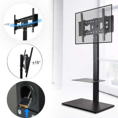TV Ständer 32-65'' Standfuß Fernsehen Television Halterung Metall Boden Schwarz 