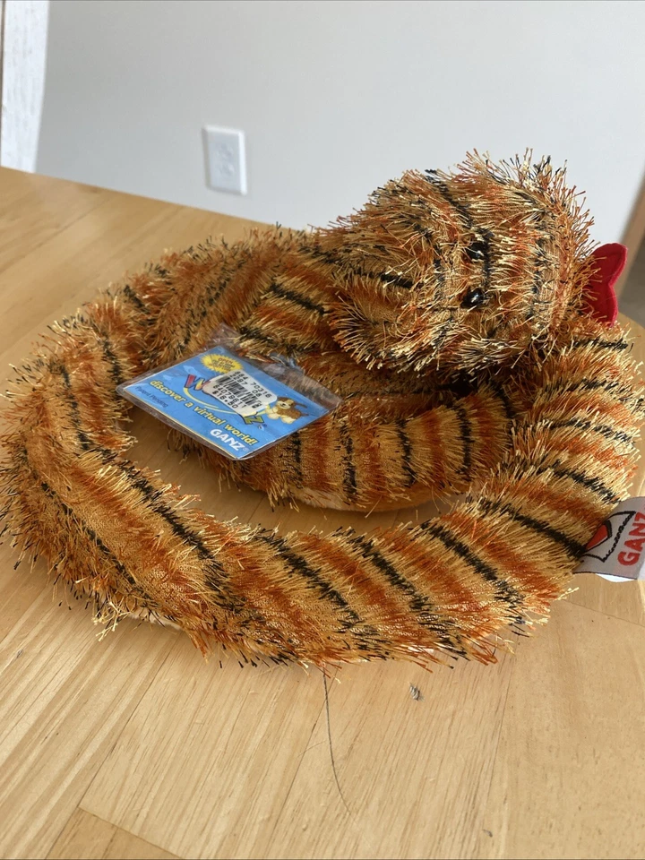 Webkinz Ganz Tiger Snake Plush HM154 Orange Black Stripes CANNOT VERIFY CODE - image 2 of 4