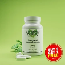 Lungwort 900mg Lung Health, Digestion, Skin, Better Digestion