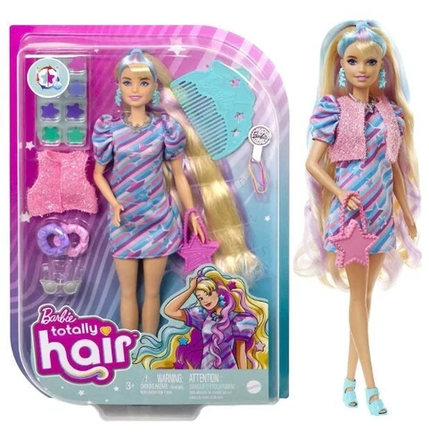 Barbie Totally Hair Doll with Fantasy Hair & 15 Styling Accessories