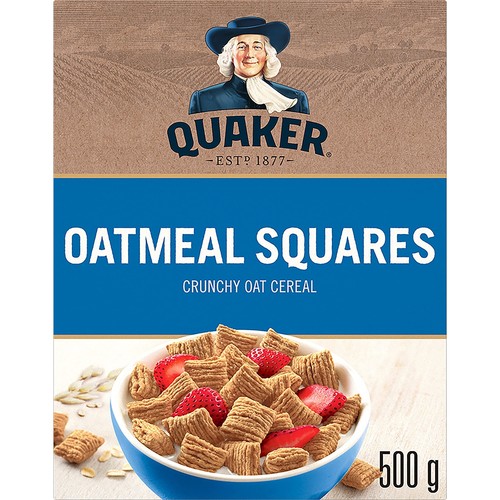 Quaker Quadrati di Farina d'Avena Croccanti Cereali d'Avena 500g