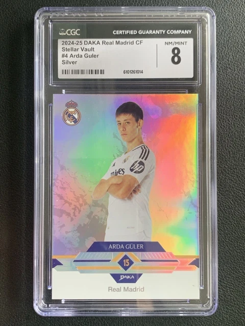 Arda Guler 2024-25 Daka Real Madrid Stellar Vault Silver /10 #4 CGC 8