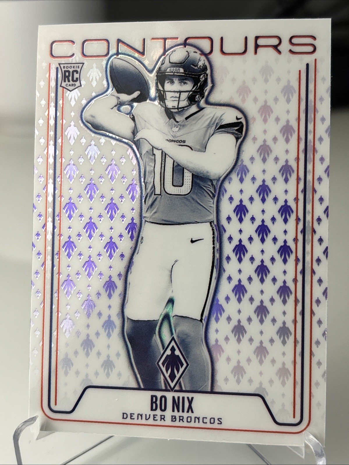 2024 Panini Phoenix - Purple Contours Bo Nix #CON-BNX (RC)