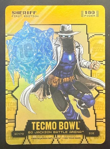 2026 Bo Jackson Battle Arena Tecmo Bowl Sheriff Peyton Manning Gold Coinflip SP