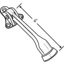 GRAINGER APPROVED 900-10823 Door Stop,Door Mount,Plated 451J33